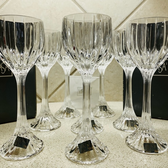 Mikasa Park Lane Crystal Hock Wine Glasses - Picture 1 of 2